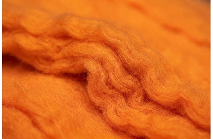 Filzwolle Karottenorange – Kardierte Wolle