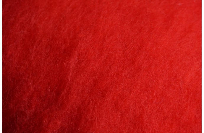 Leuchtend Rote Kardierte Wolle Leuchtend Rote Kardierte Wolle