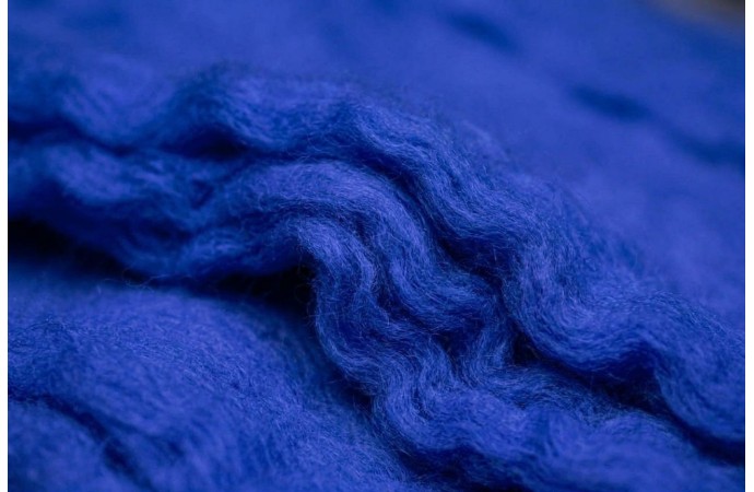 Filzwolle Kornblumenblau – Kardierte Wolle